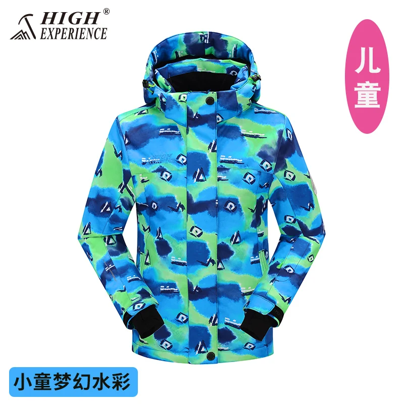 jacket 7 Детская зимняя куртка для сноуборда Лыжная одежда теплые водонепроницаемые зимние штаны для мальчиков Лыжная Куртка Лыжный жилет для мальчиков и девочек enfant skipak - Цвет: jacket 7
