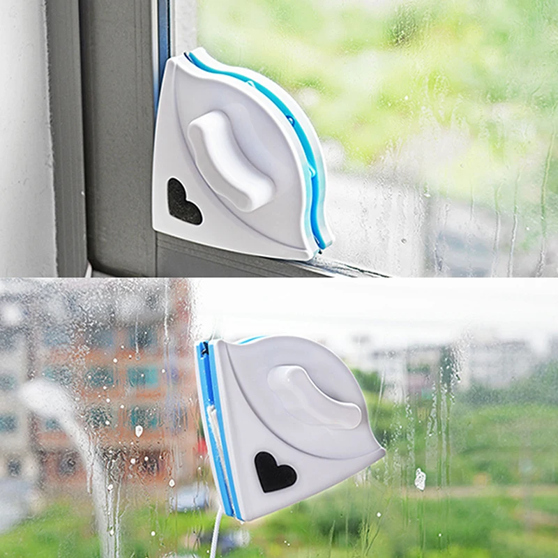 Cepillo de vidrio magn&eacute;tico de doble cara, herramienta de limpieza de ventanas, 1 Uds.-0