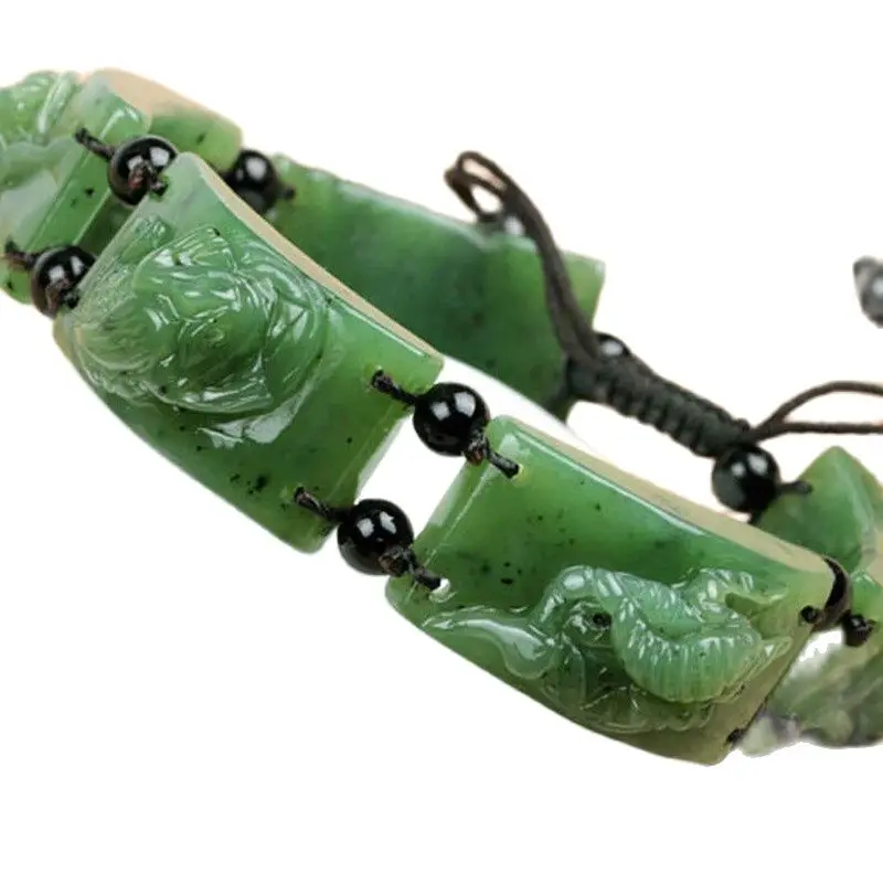 100% натуральный нефритовый зеленый браслет Скорпион тоад изысканный подарок | Дом