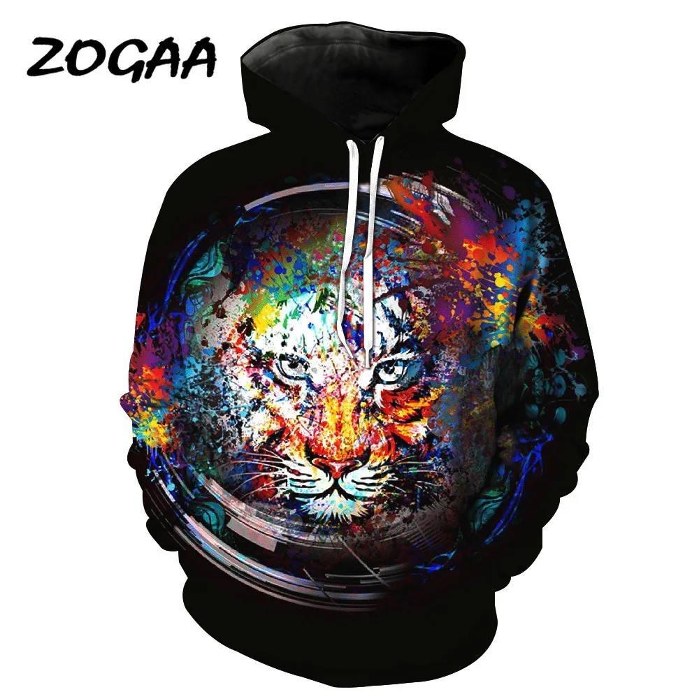 

ZOGAA Spring and autumn 2020 cross border new animal pattern men's Pullover casual sweater European and American fashion trend
