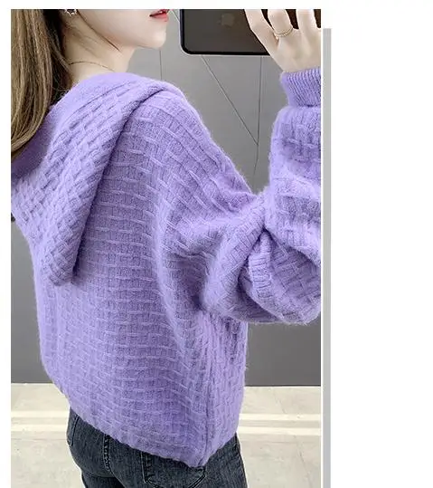 

2021 spring and autumn winter with New style fashion Long sleeve Women's Sweater coat