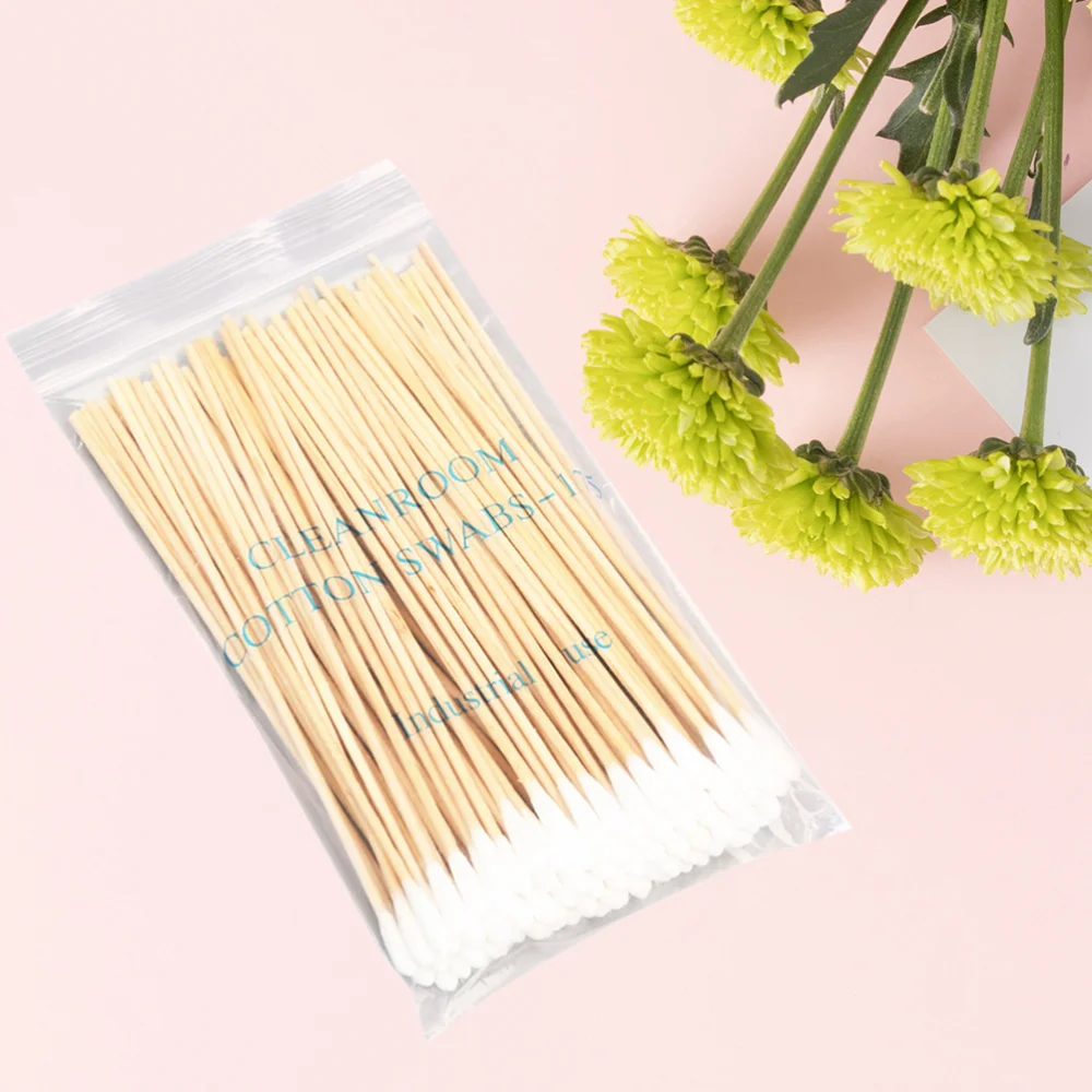 

5packs 100pcs/pack Disposable Cotton Swab for Ear Cleaning Makeup Application