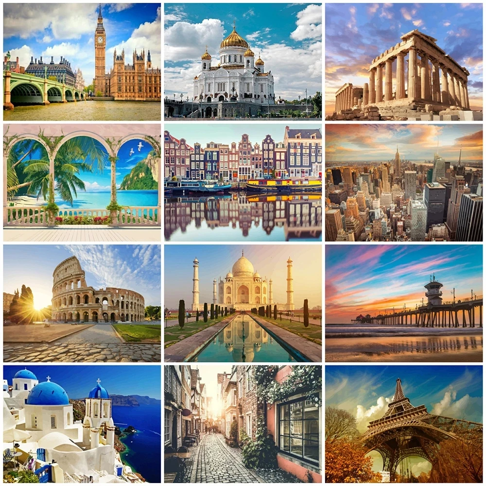 

5D алмазная живопись «сделай сам», замок, башня, живописная Алмазная вышивка, полная круглая и квадратная Алмазная мозаика, украшение для дом...