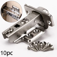 10pcs hinges hydraulic hinges 110 degree hinges 6 holes damper buffer soft close for kitchen cabinet cupboard furniture hardware