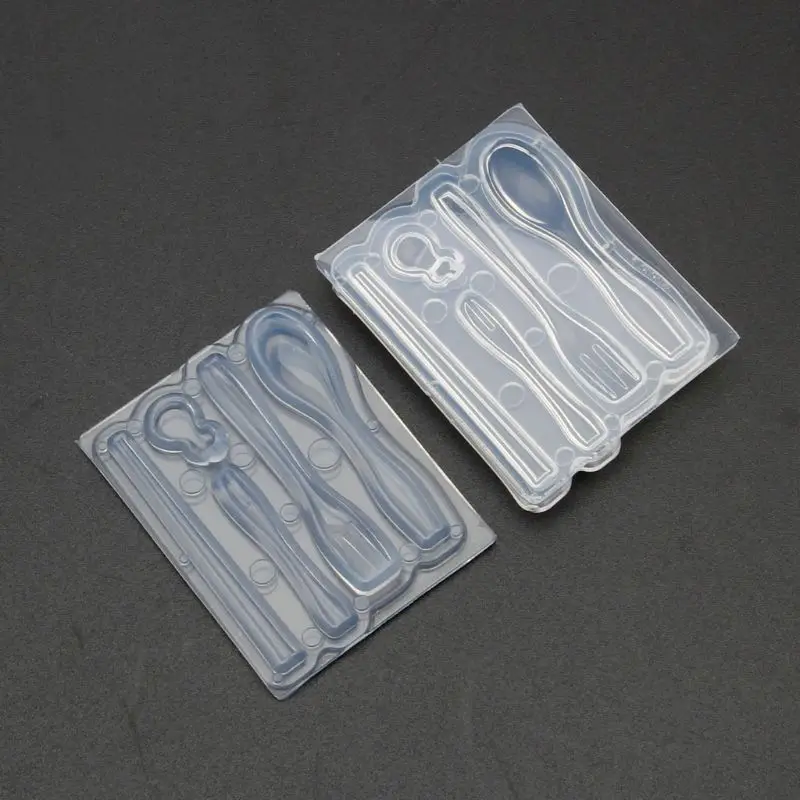

1 Set Mini Chopsticks Spoons Forks Resin Silicone Mold Epoxy Resin Jewelry Tools