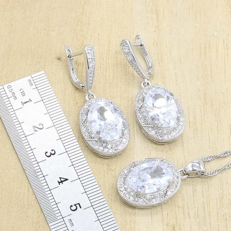 Женский костюм искусственный камень серебряный цвет ювелирные наборы белые