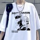 Летняя женская футболка, крутая футболка унисекс Kaisen Yuji Itadori, футболка оверсайз Харадзюку ююютсу с коротким рукавом, аниме забавная Футболка с принтом