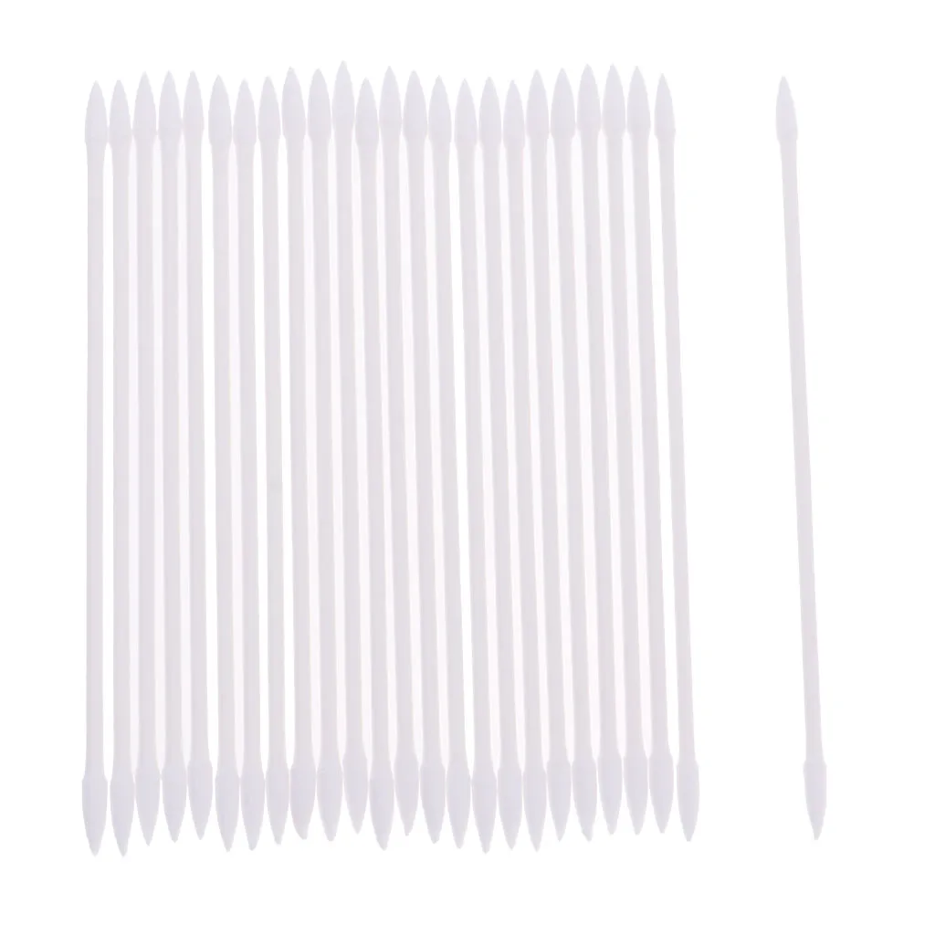 Bastoncillos de algod&oacute;n de 3 pulgadas, bastoncillos de algod&oacute;n de doble punta con palos de pl&aacute;stico, paquete de 24 unidades-4