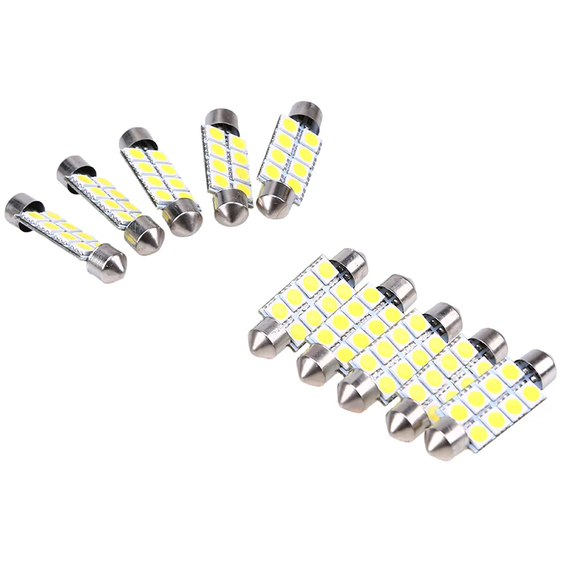 POSSBAY 10 штук 39 мм 5050 8SMD белый микро общий автомобиль гирлянда для салона Купол