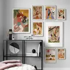 Скандинавский постер в стиле бохо, абстрактная девушка, Йога, чтение, леопард, Лев, настенный художественный принт, фотографии для гостиной