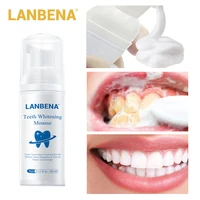lanbena teeth whitening mousse oral care tooth cleaning toothpaste dental oral hygiene remove stains plaque bleaching tool
