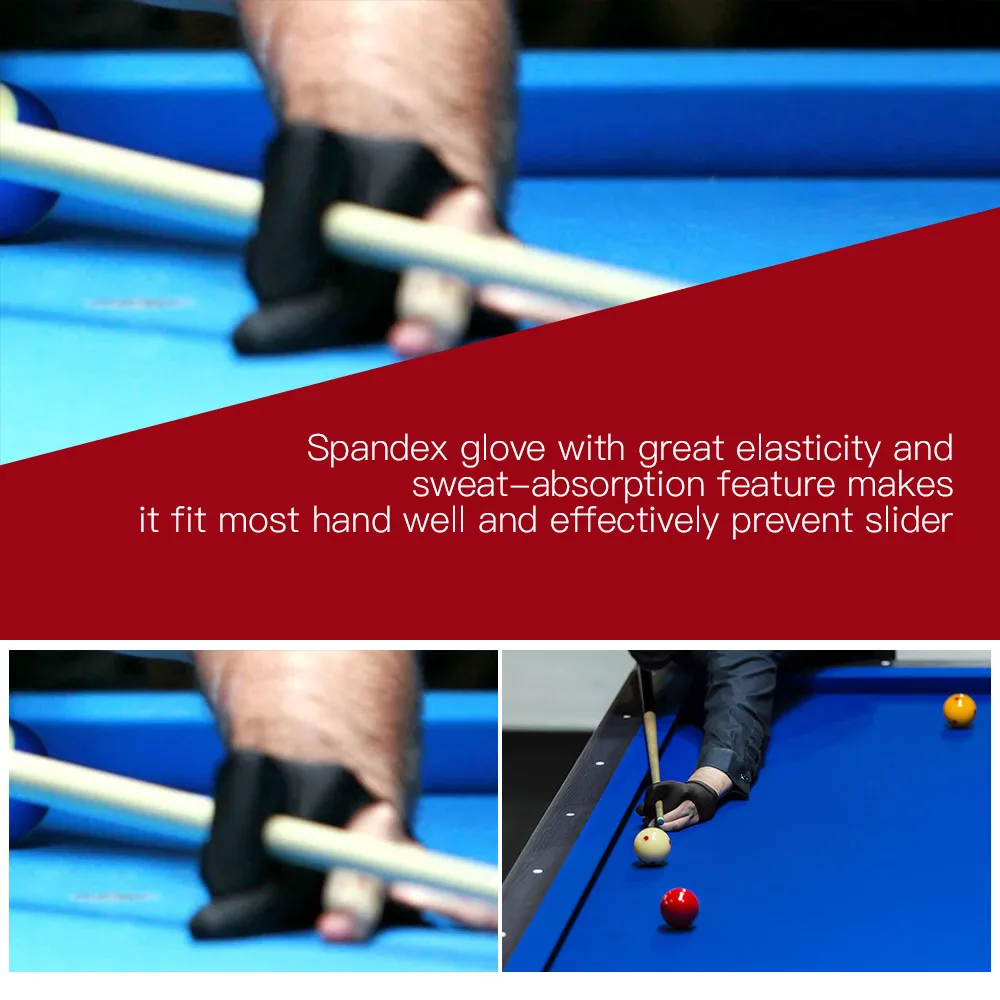 3 шт. абсорбирующие бильярдные перчатки с тремя пальцами спандекс кия спортивные перчатки Левая Правая рука Бильярдные кии перчатки