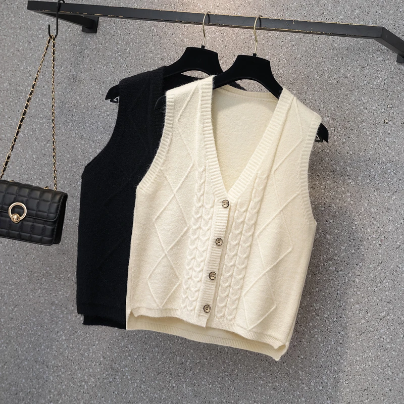 

Женский однобортный Свободный кардиган с V-образным вырезом, размеры до 4xl