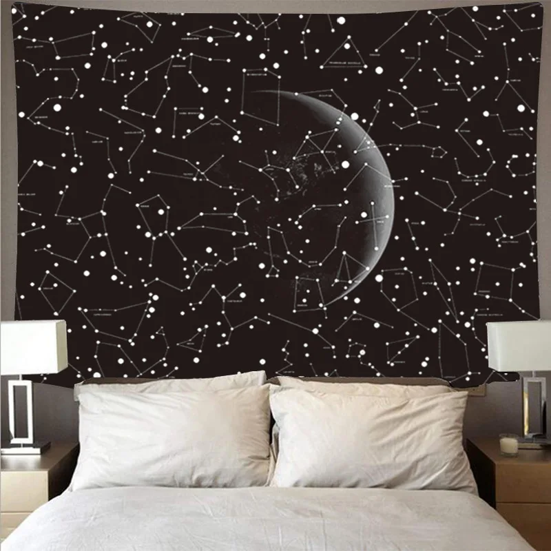 

FFO Indian Mandala Tapestry White Black Sun And Moon Hanging Tapestries Aesthetic Hippie Wall Rugs Dorm Decor Blanket Yoga Mats