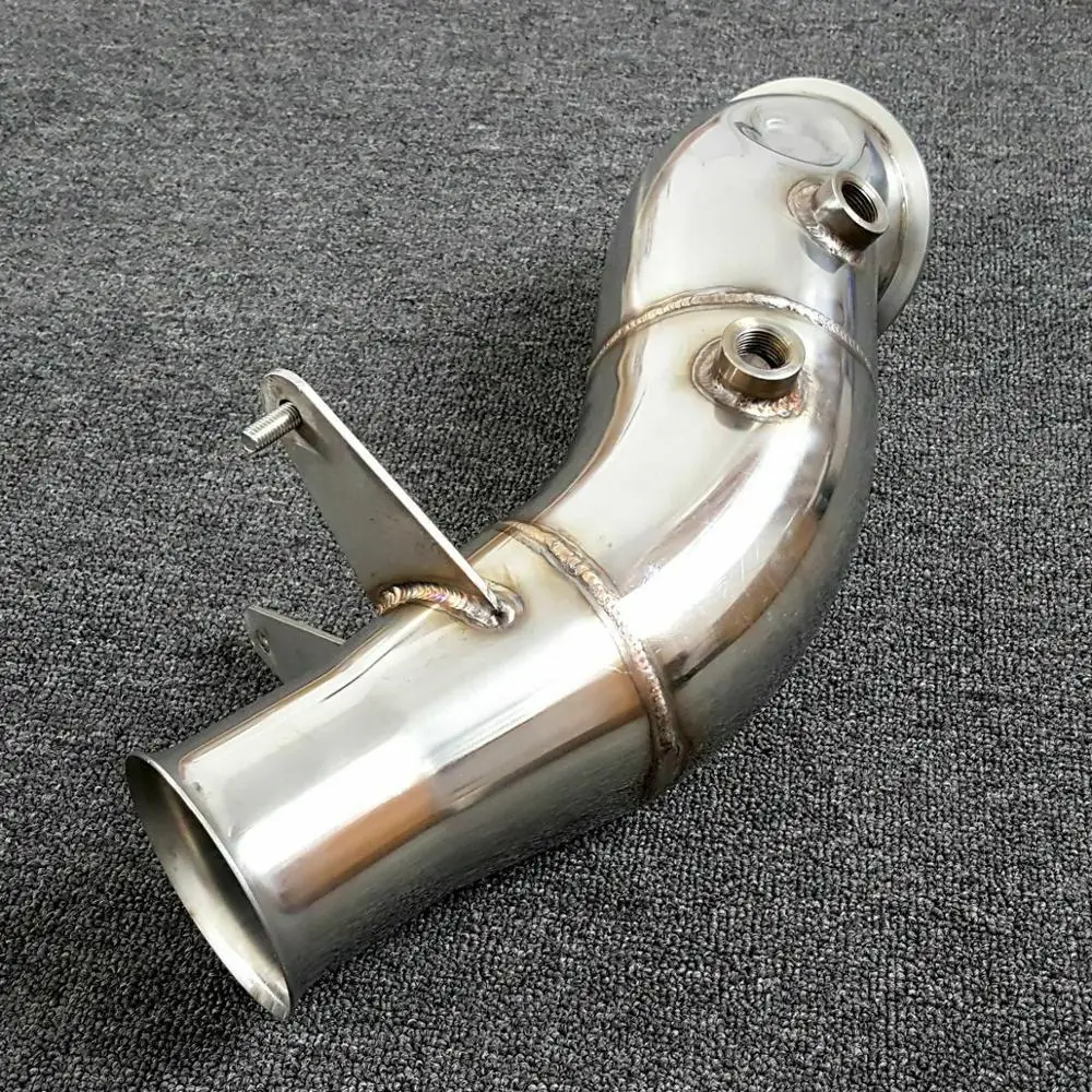 4 дюймовая труба TURBO CATLESS для BMW 135i 335i 435i M235i N55 F30 F32 F20 2014 2016 гг.|Выхлопной коллектор| |