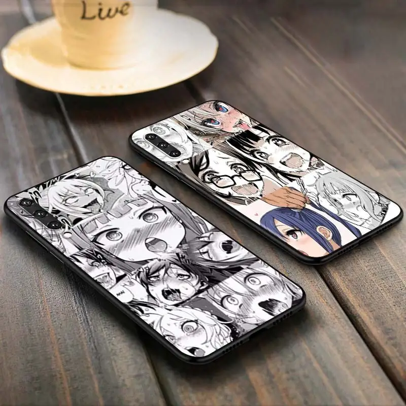 

Anime Girl Cartoon Faces Anti-fall Phone Case for Samsung Galaxy A90 A80 A70S A60 A50S A40 A20E A20 A10S Soft Black Cover