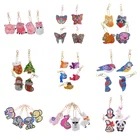 DIY мультфильм алмазная живопись брелок кулон полная дрель особой формы Алмазная вышивка крестиком женская сумка Украшение