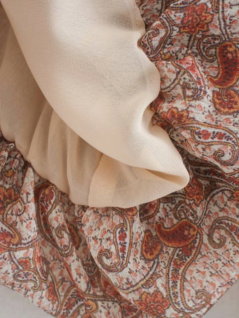 

Spring Women Lantern Sleeve Chiffon Blouse Breasted Single Floral Tops Plus Size Loose Vintage Ladies Shirts NX9803