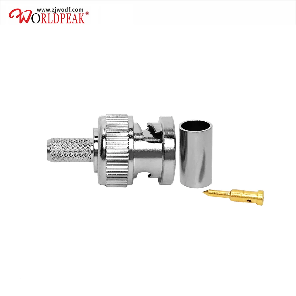 Bnc Macho Crimp rf Conector para H155 10 Peças Feixe de cabos
