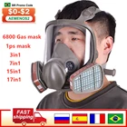 Технический респиратор для распыления красок типа 6800, Пылезащитная Полнолицевая защитная маска для защиты от формальдегида и пыли