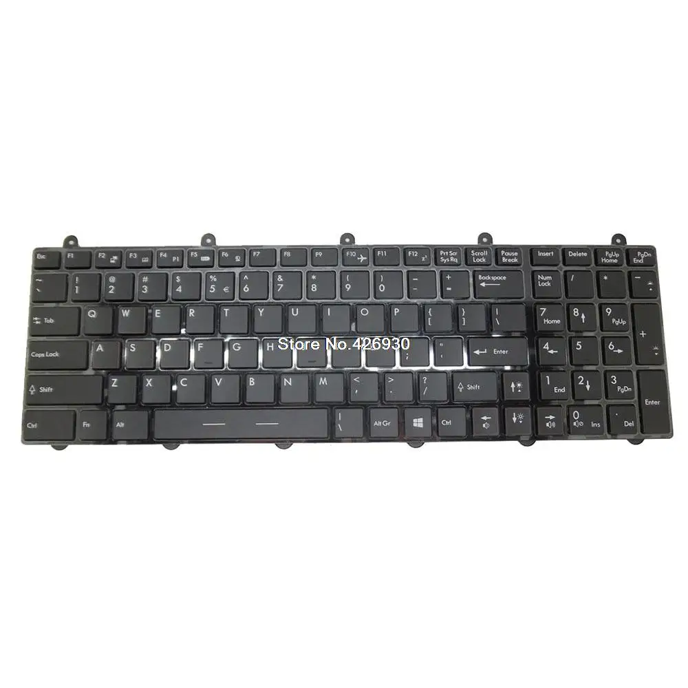 

Laptop Replacement Keyboard For Multicom For Daenerys MS-16F4 MS-16FK MS-1763 English US black with backlit new