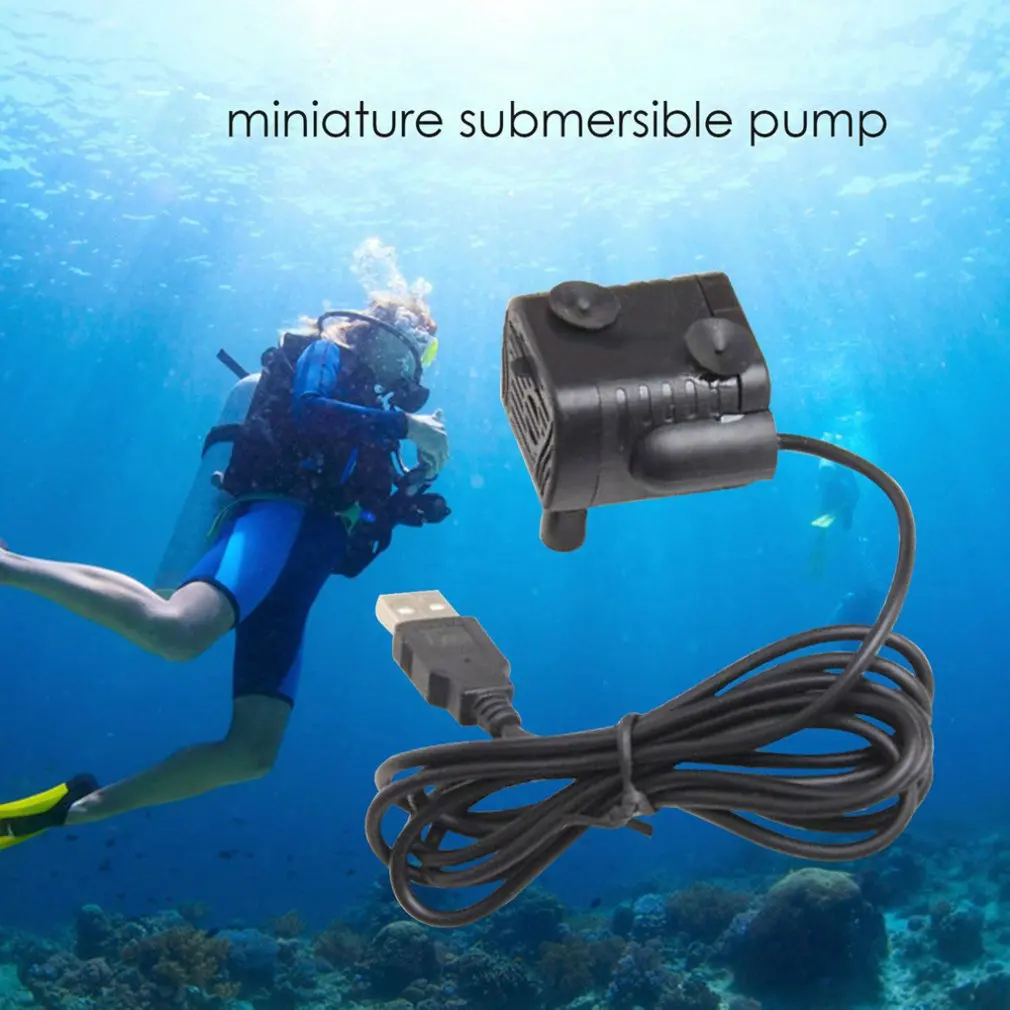 

Прочный бесшумный микро погружной насос USB 1020, постоянный ток, 3,5-9 В, 3 Вт, аквариумный фонтан, пруд, водяной насос для садового пруда