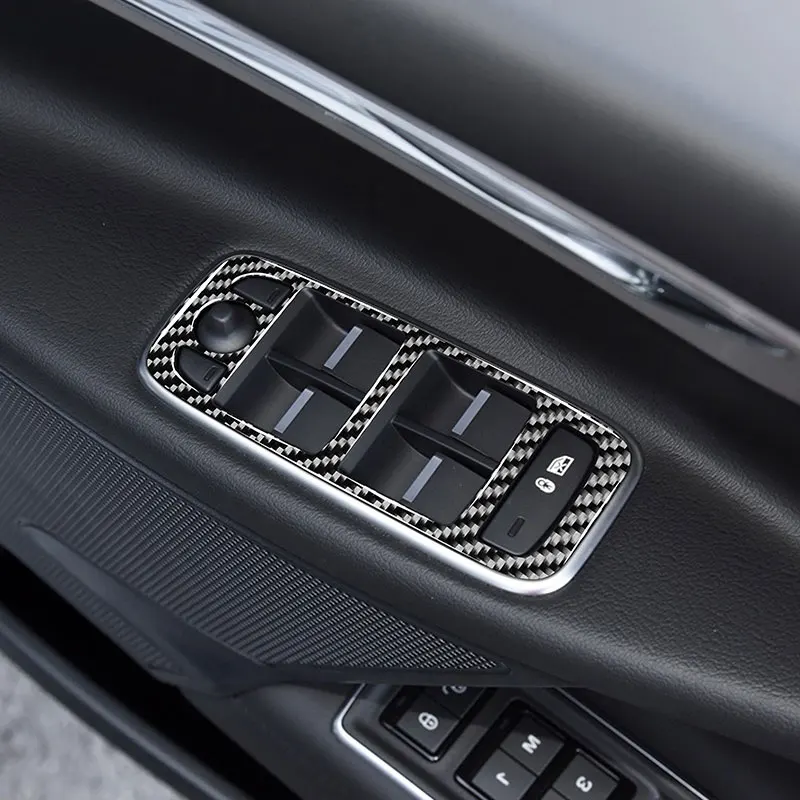 

Carbon Fiber Car Accessories Interior Window Lift Panel Protective sticker Used for Jaguar F-PACE X761 All years