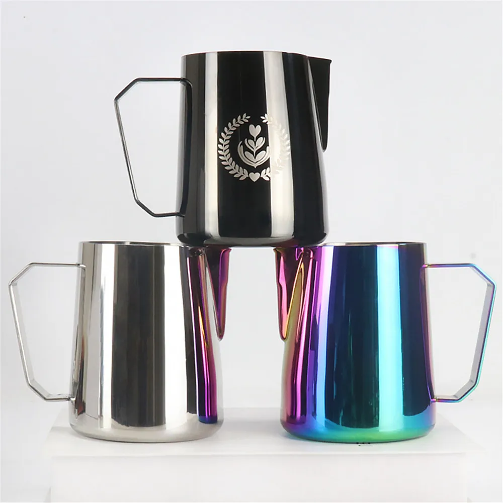 

600ml Milk Frother Pitcher 304 Stainless Steel Milk Jug Espresso Cup Latte Milk Coffee Creamer Milk Frother Jug Pitcher 600ml