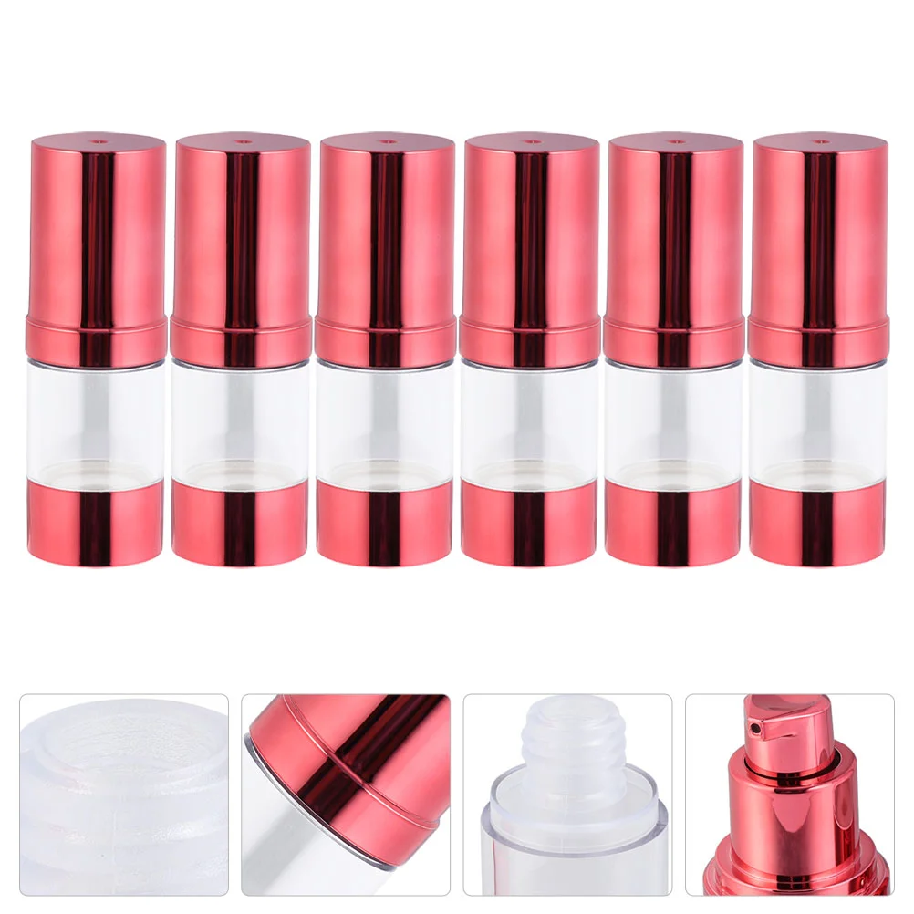 

6Pcs 30ml Plastic Small Refillable Pump Bottle Travel Lotion Cosmetics Container
