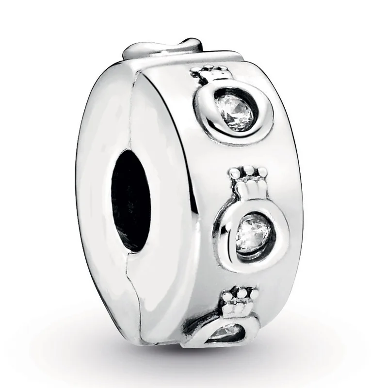 Новинка серебряная подвеска прозрачная и синяя блестящая линия сердце свободной