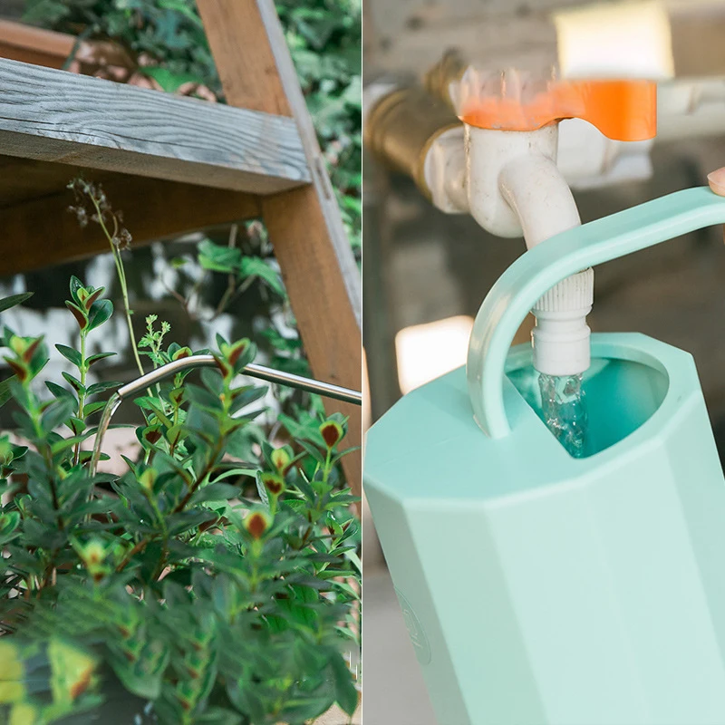

1.2L Long Spout Watering Can With Long Mouth Plastic Resin Watering Can Pot Garden Tools Flower Plants Kettle