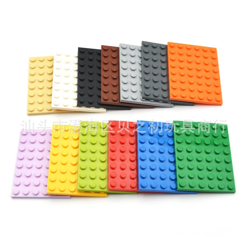 

100g Bulk Parts 6x8 Thin Bricks Building Blocks Plastic base Plate MOC Figure Model Assemble Educational Toys for Children 3036
