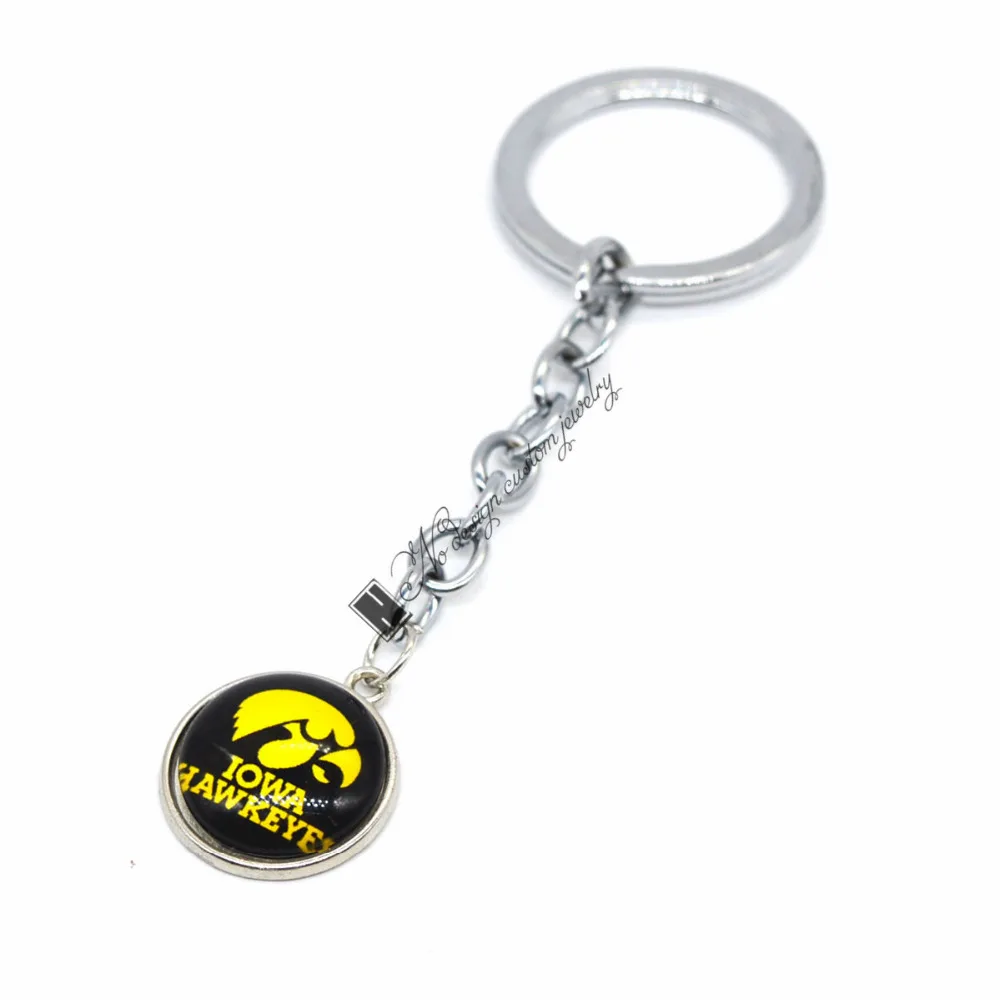 2019 футбольный ювелирный брелок NCAA Iowa Hawkeyes шармы/18 мм защелкивающиеся кнопки
