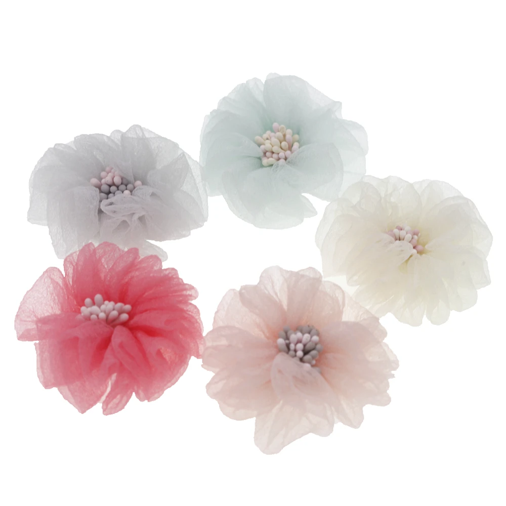 Аксессуары для волос Детские шифоновые цветы 10 шт./лот |