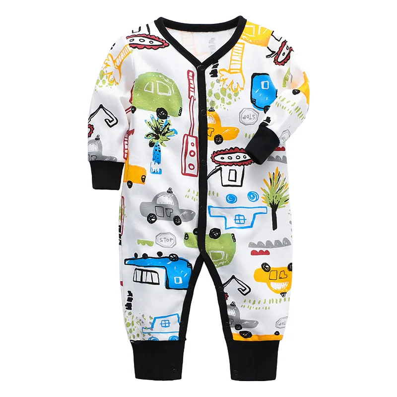 Baby Boy Girl Long Sleeve Sleepsuit Rompers Newborn Clothes Autumn Overalls 2019 Cartoon Pajamas | Детская одежда и обувь