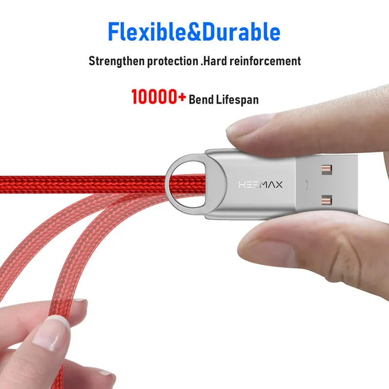 

3A Type C Cable For Huawei P30 Pro Fast Charge Phone Charging Wire USB C Cable For Samsung S9 S8 S10 Type C Charger Cord 3m
