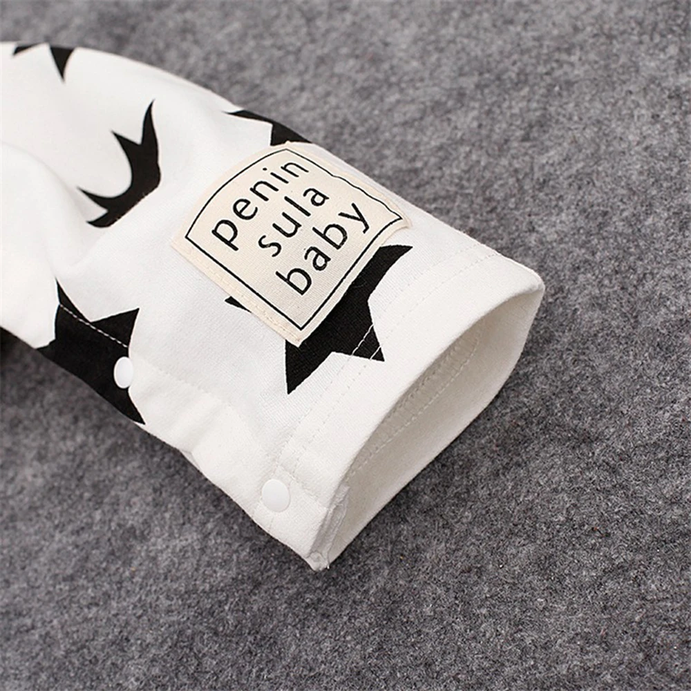 Stars Romper Spring Autumn Fashion Newborn Baby Clothes Infant Boys Girls Rompers Long Sleeve Coveralls Roupas De Bebe Unisex | Детская