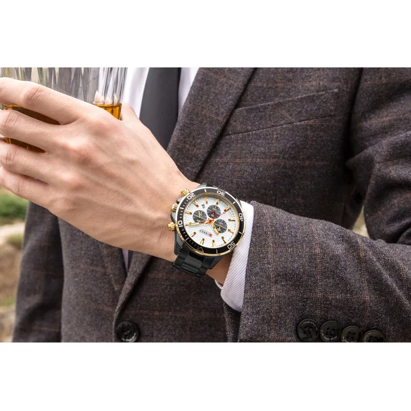 

Fashion Sports Stainless Steel Band Watches For Man CURREN 2020 New Chronograph Waterproof 30M Wristwatch Relogio Masculino