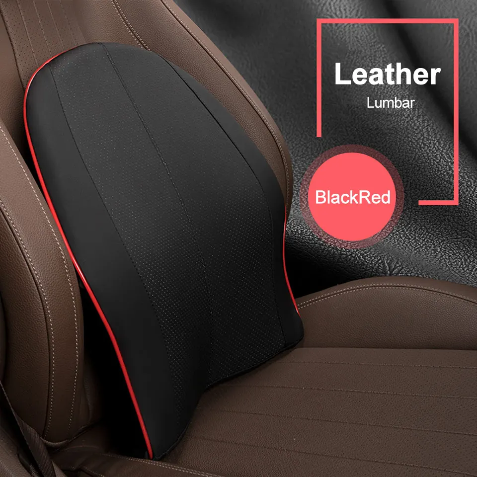 Black Red Leather LOEN, новая функциональная подушка для шеи из пены с эффектом памяти, u-образная подушка для путешествий, Автомобильная подушка для шеи, подушка для отдыха, подушка для сиденья, для путешествий, для дома, офиса - Цвет: Black Red Leather