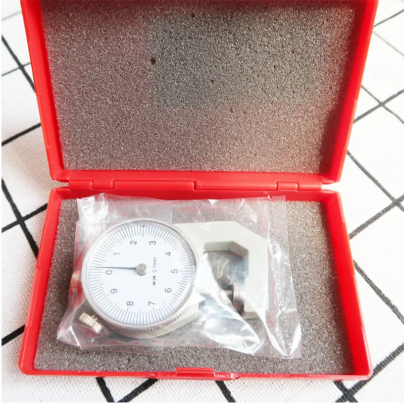 

LMDZ 1pcs 0-10mm Dial Thickness Gauge Metal Width Measurement Resolution Thickness Meter Tester Sturdy Analysis Measuring Tool