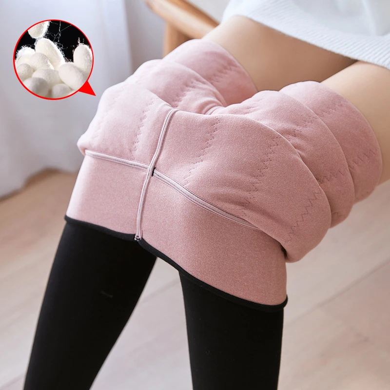 

Женские супертолстые леггинсы ASHEYWR, зимние Бархатные утепленные леггинсы с высокой талией, эластичные женские утепленные леггинсы с эффект...