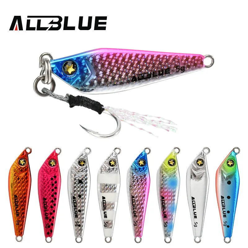 ALLBLUE ROCK 5G 7G Micro Metal Jig Shore Casting Jigging Spoon Crank Saltwater Fishing Lure Cast Artificial Bait Tackle