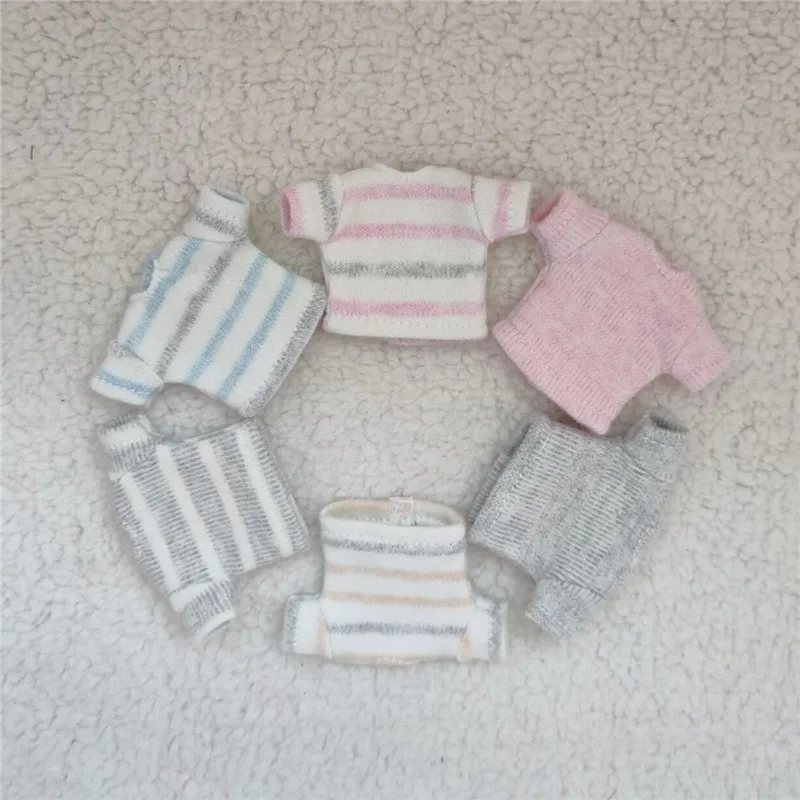 Одежда для шарнирной куклы ob11 милая одежда детских шарнирных кукол 1/12 полосатая