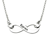 jrsr custom infinity pendant necklaces engraved name clavicle necklace personalized 925 sterling silver jewelry for mother gifts