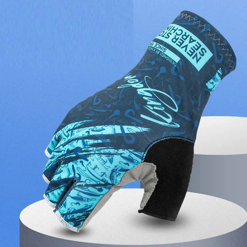 

Профессиональные рыболовные перчатки King Luya, шелковые солнцезащитные летние Нескользящие износостойкие дышащие перчатки с открытыми пальц...