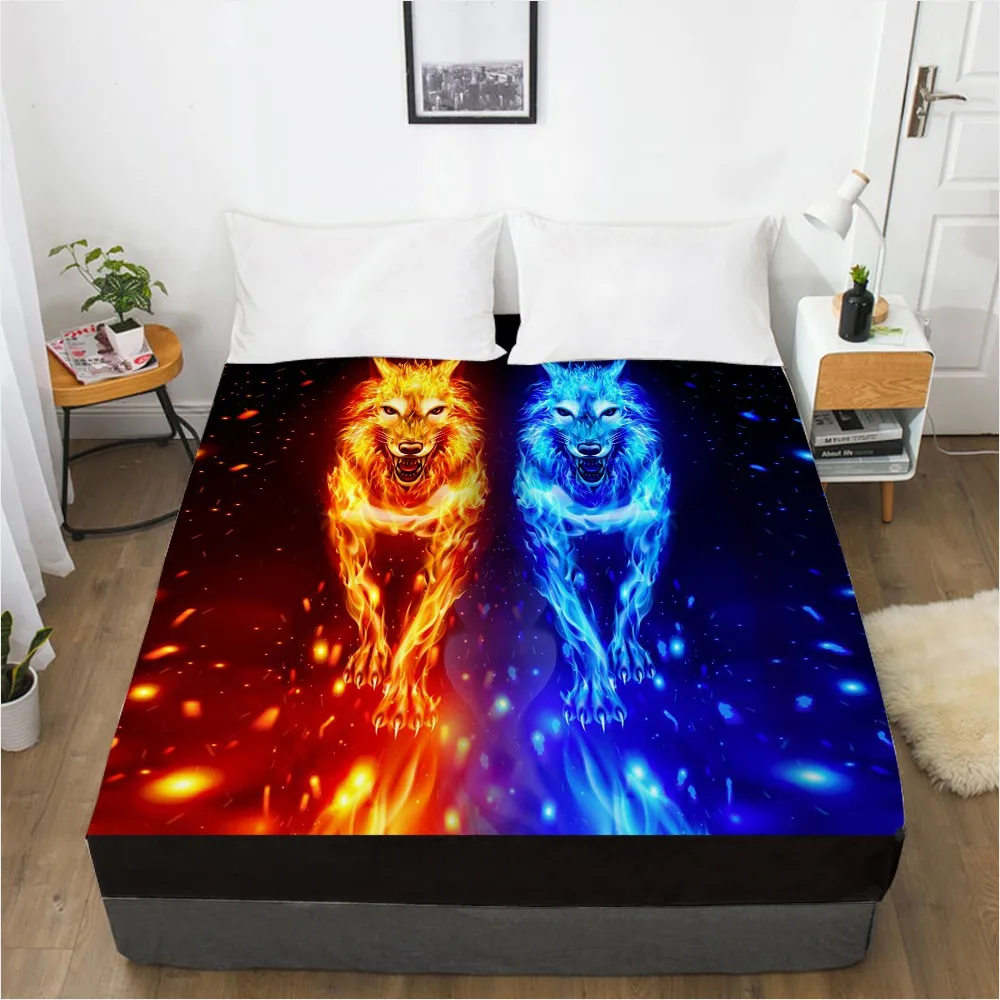 Натяжная простыня с 3D принтом индивидуальный дизайн наматрасник для постельного