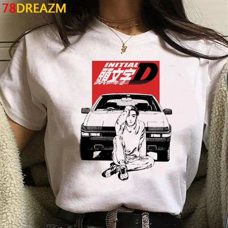 

Футболка Initial d Akira Мужская в японском стиле, винтажная Милая одежда в стиле tumblr, Харадзюку, летний топ