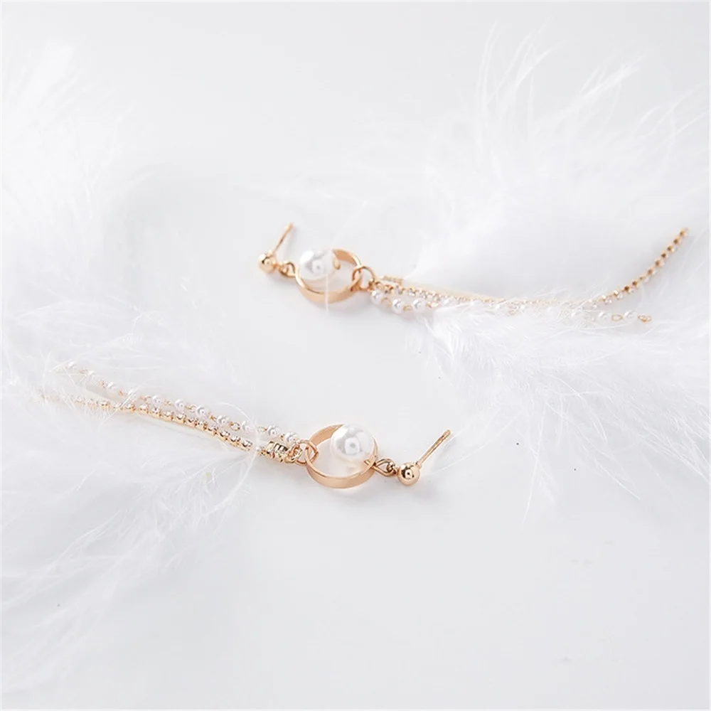 Винтажные серьги с черными перьями для женщин романтические Стразы длинные