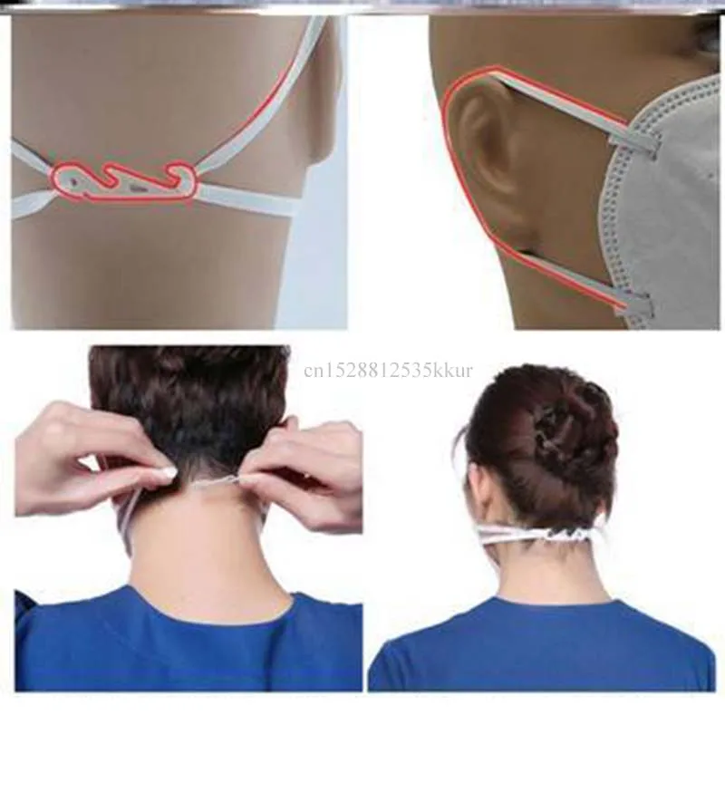 

100Pcs Adjustable Non-slip Face Mask Ear Hooks Buckle Earache Preventions Fixer