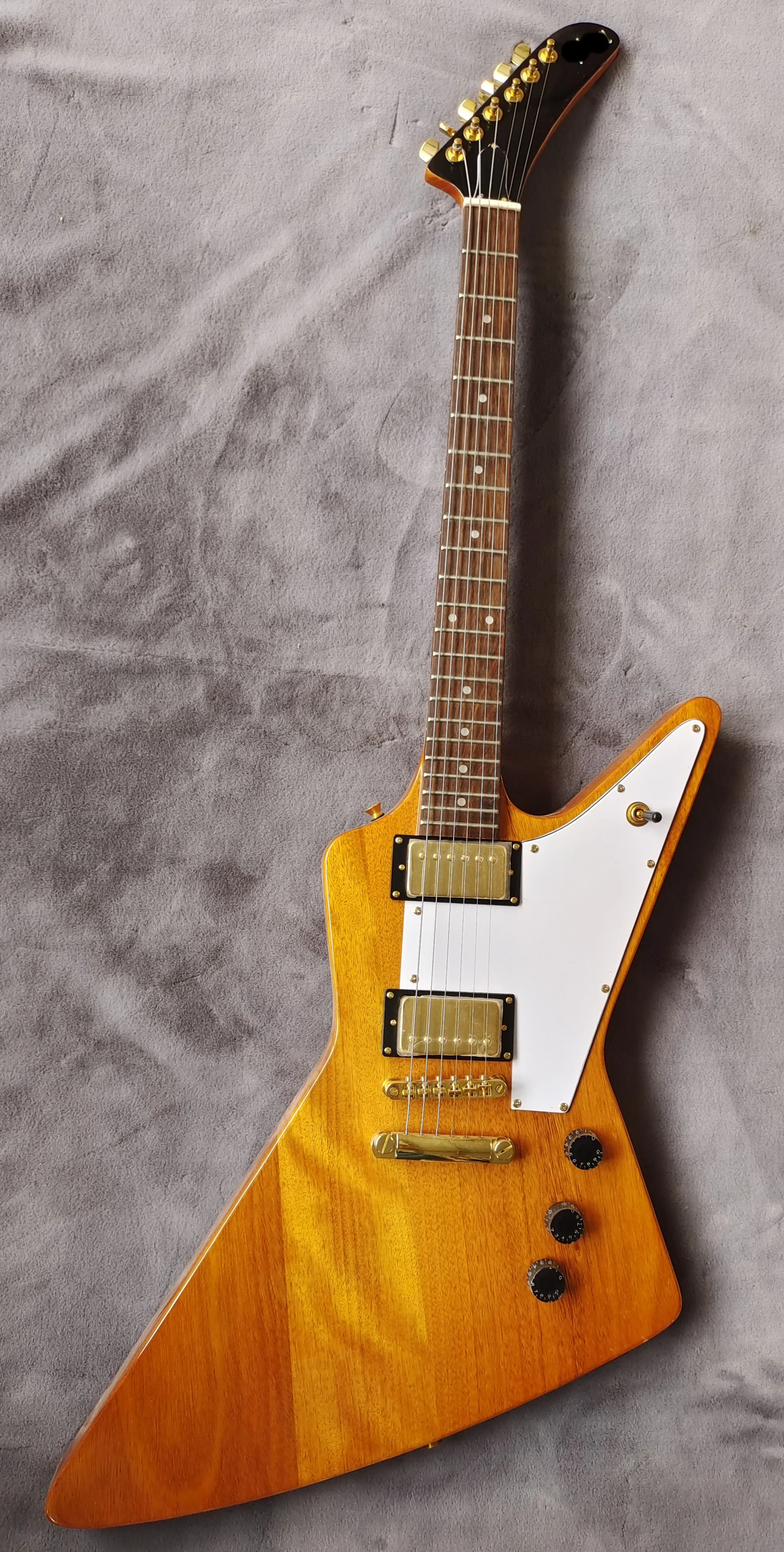 Оригинальная электрогитара серия 70s Explorer корпус из красного дерева фотогитара